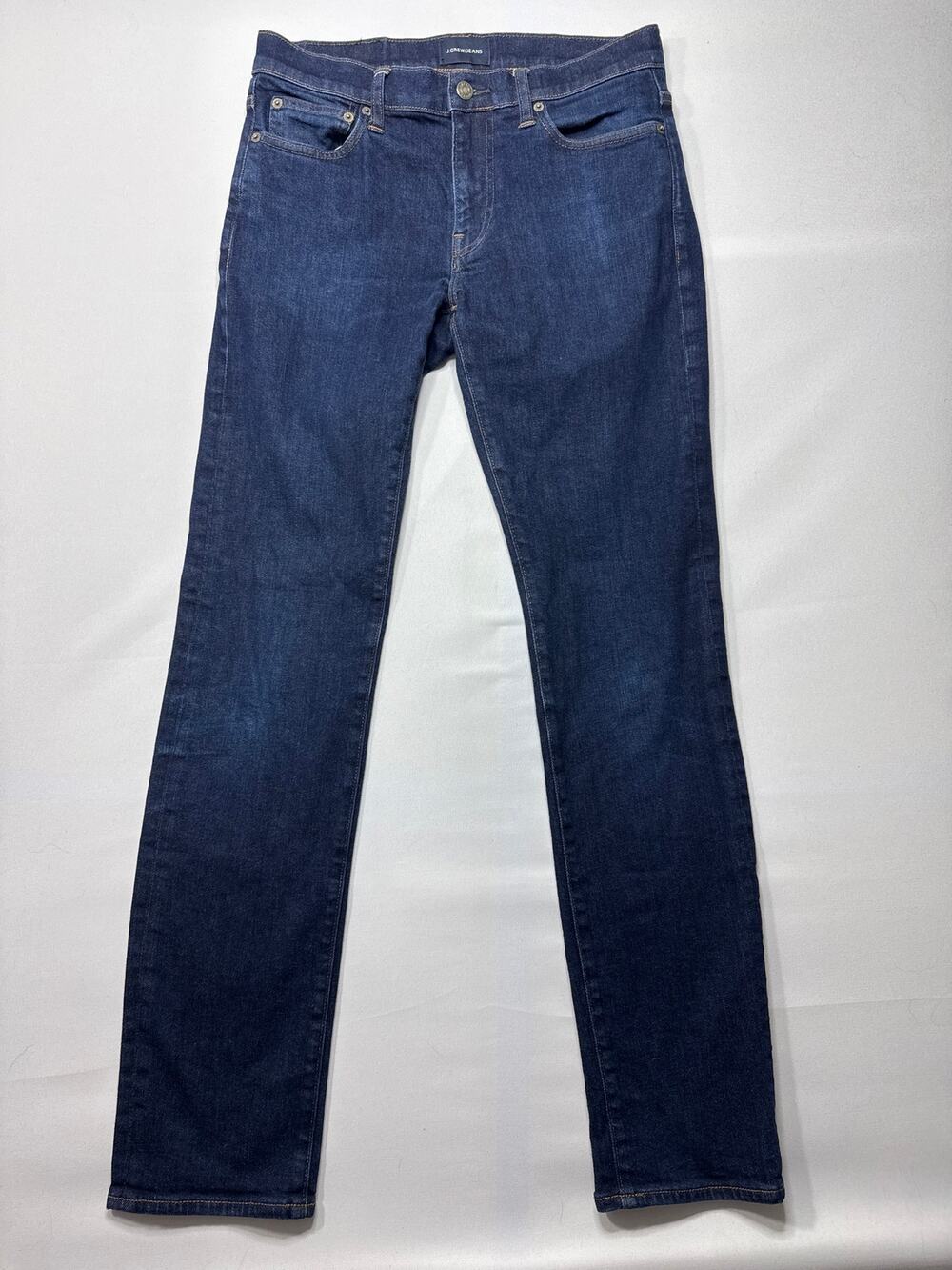 J. Crew Men's 484 Slim Fit Straight Leg Dark Wash Blue Jeans - 30x34 (30x32)